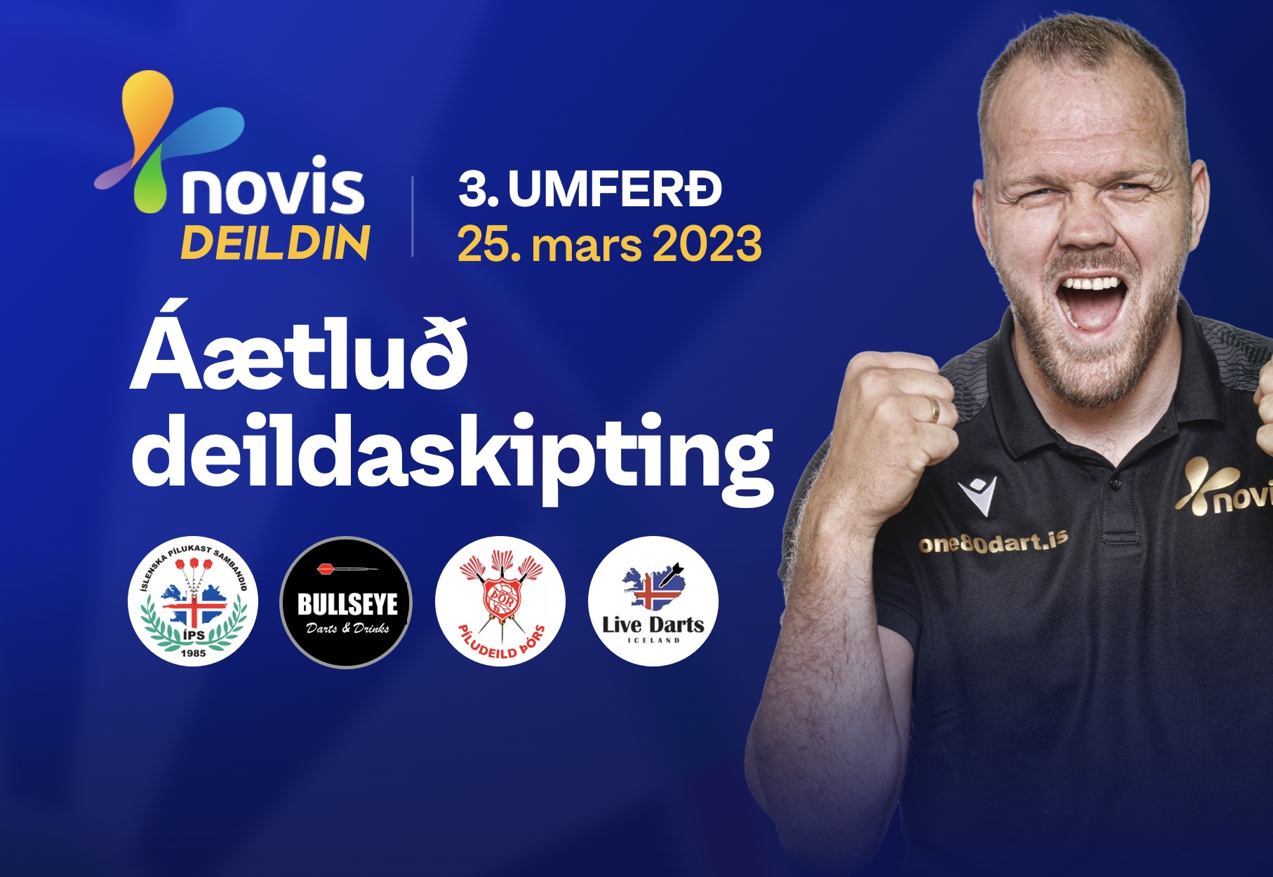 3. umferð 2023 – Áætluð deildaskipting