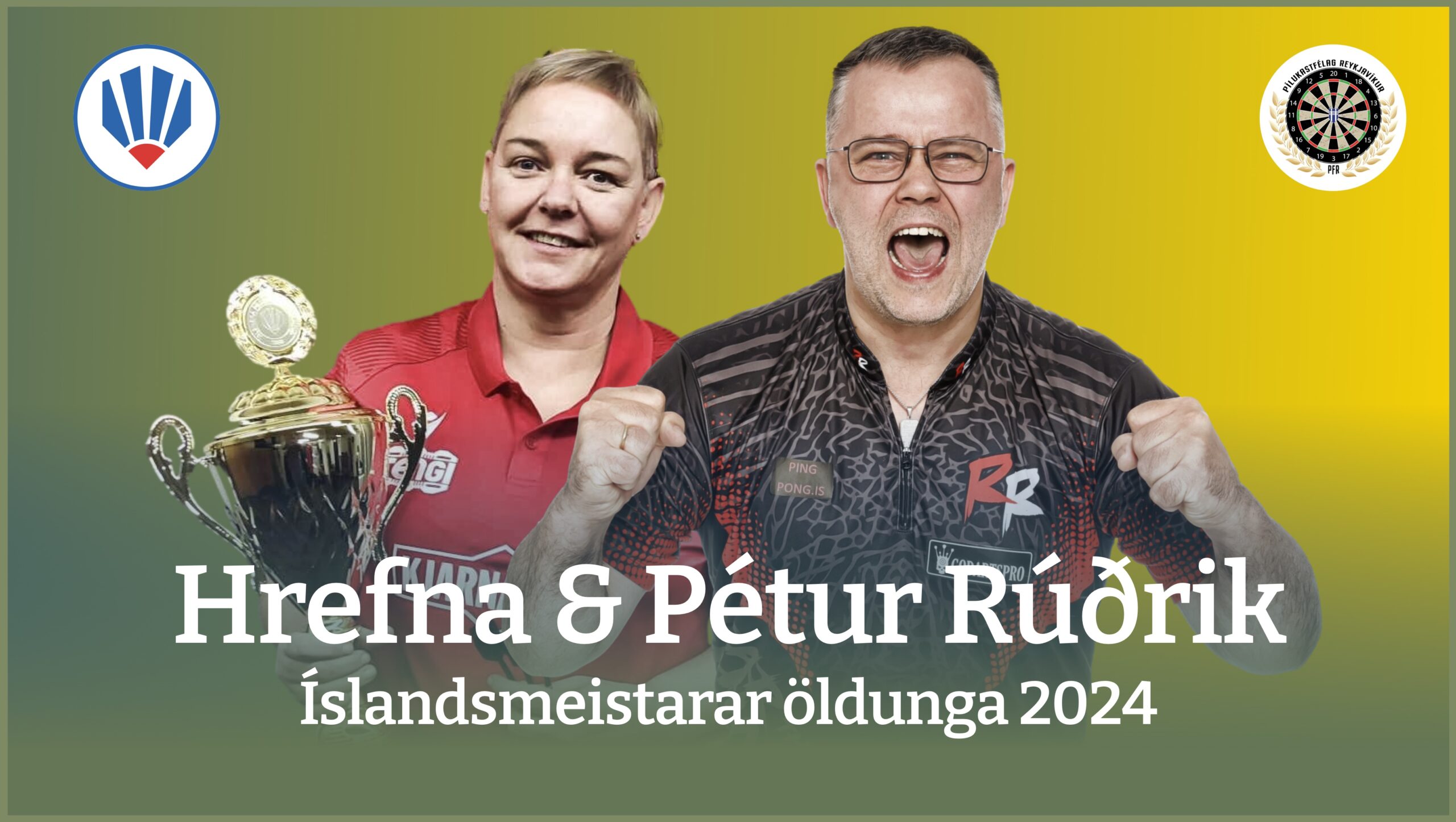 Hrefna og Pétur Rúðrik eru Íslandmeistarar Öldunga 2024