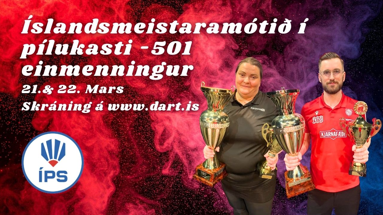 Íslandsmeistaramótið í pílukasti 2026 – Skráning