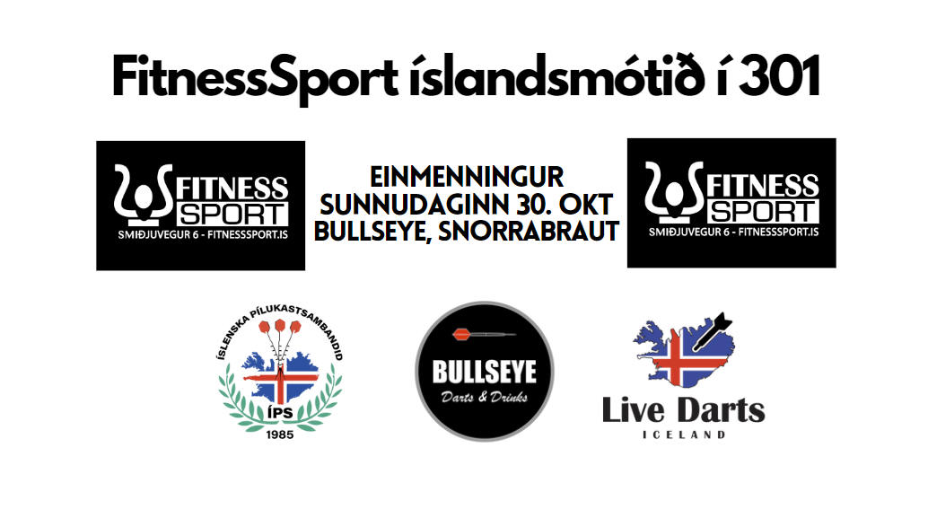 FitnessSport Íslandsmótið í 301 – Úrslit
