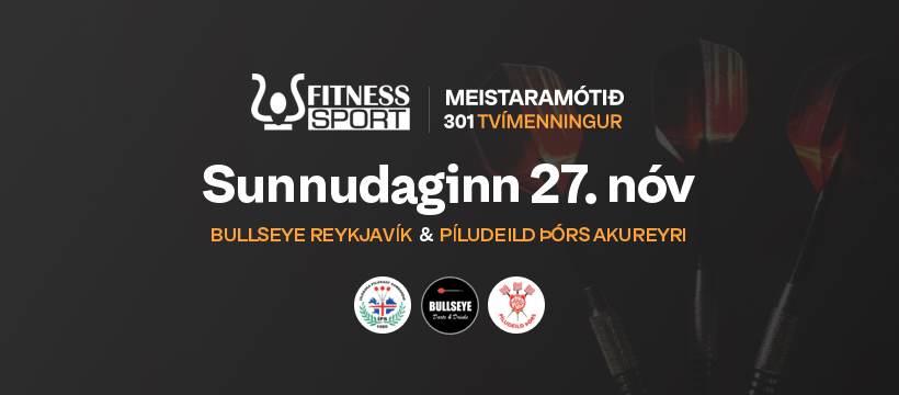 FitnessSport meistaramótið í 301 – tvímenningur – Beinar útsendingar