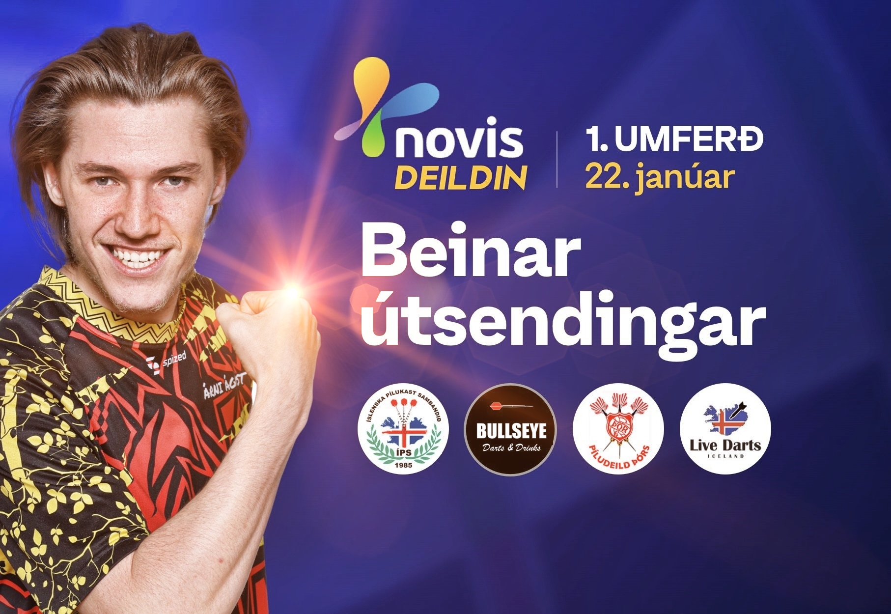 NOVIS deildin 2023 – 1.umf – Beinar útsendingar